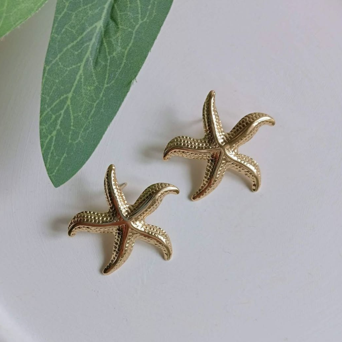 Starfish Gold Stud Earrings