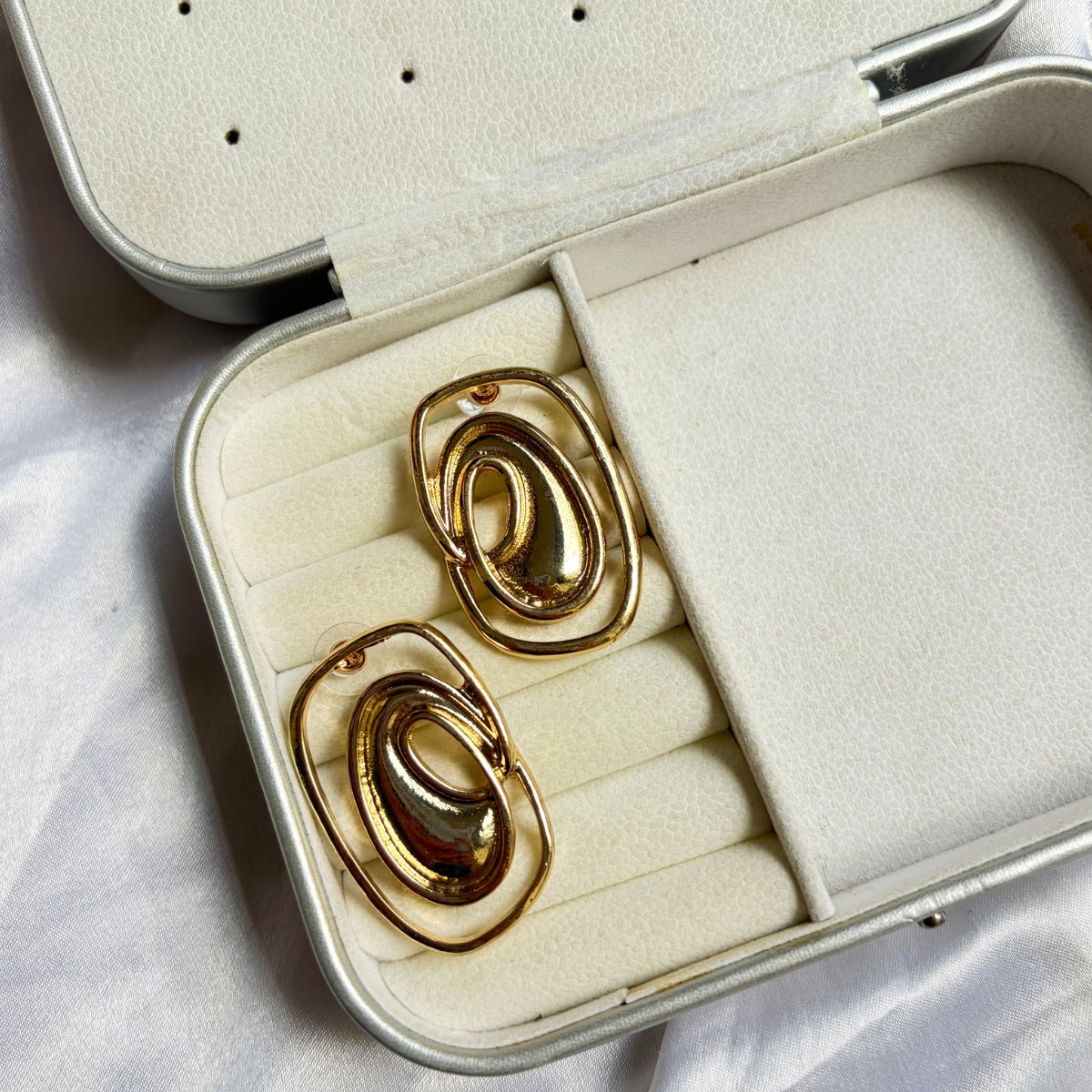 Gold Abstract Statement Earrings