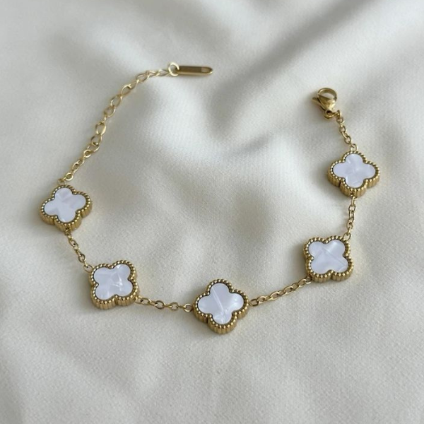 Clover Bracelet- White