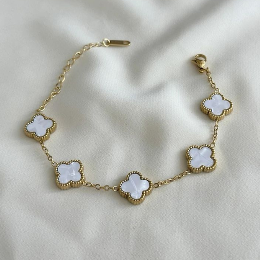 Clover Bracelet- White