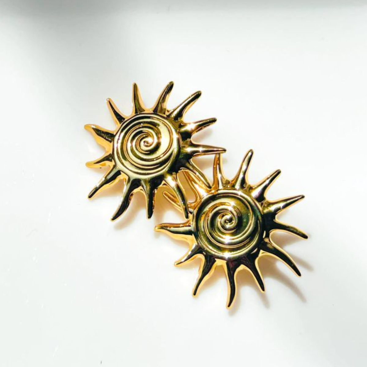 Sunshine Golden Stud Earrings