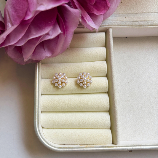 Cluster Pearl Earrings
