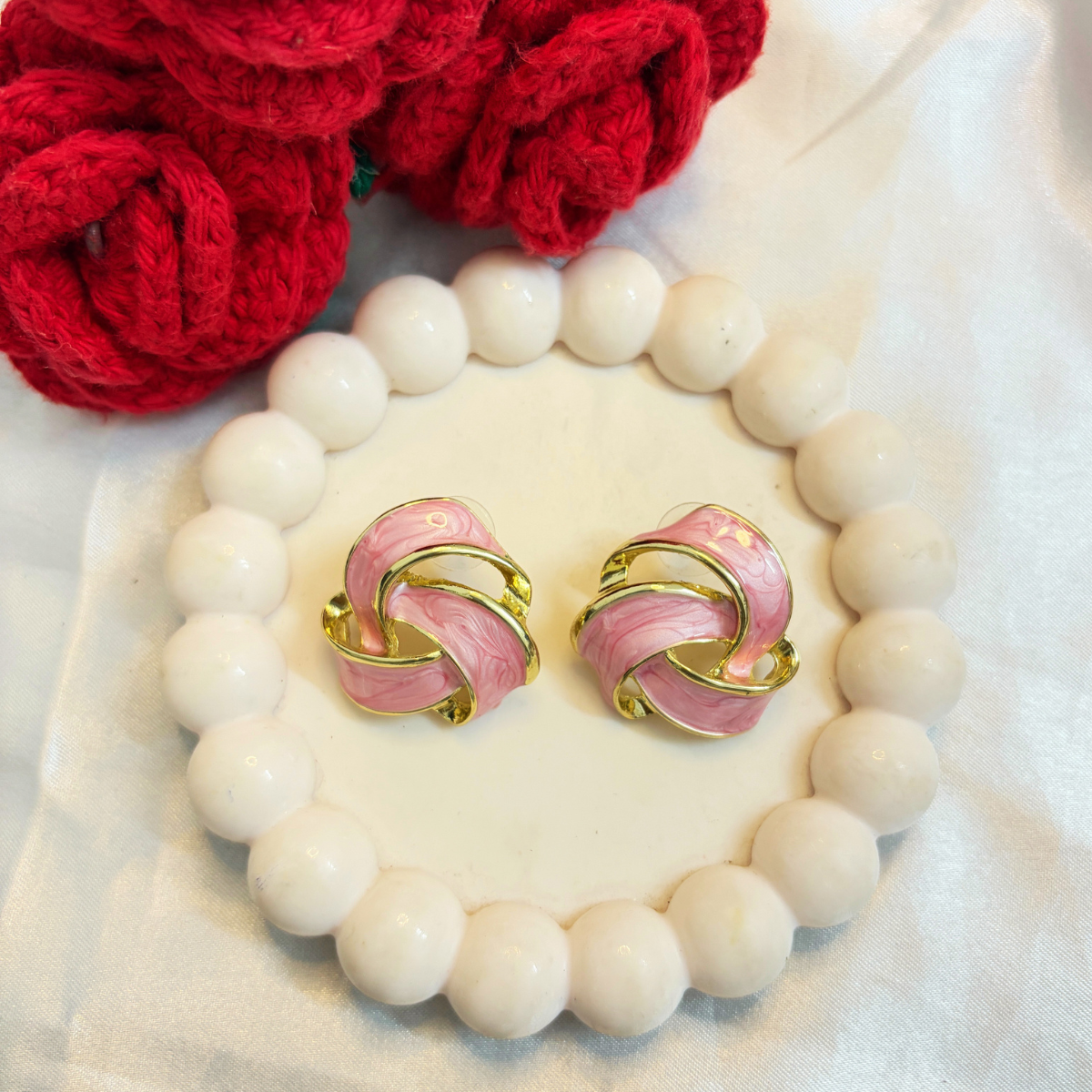 Enamel Swirl Earrings