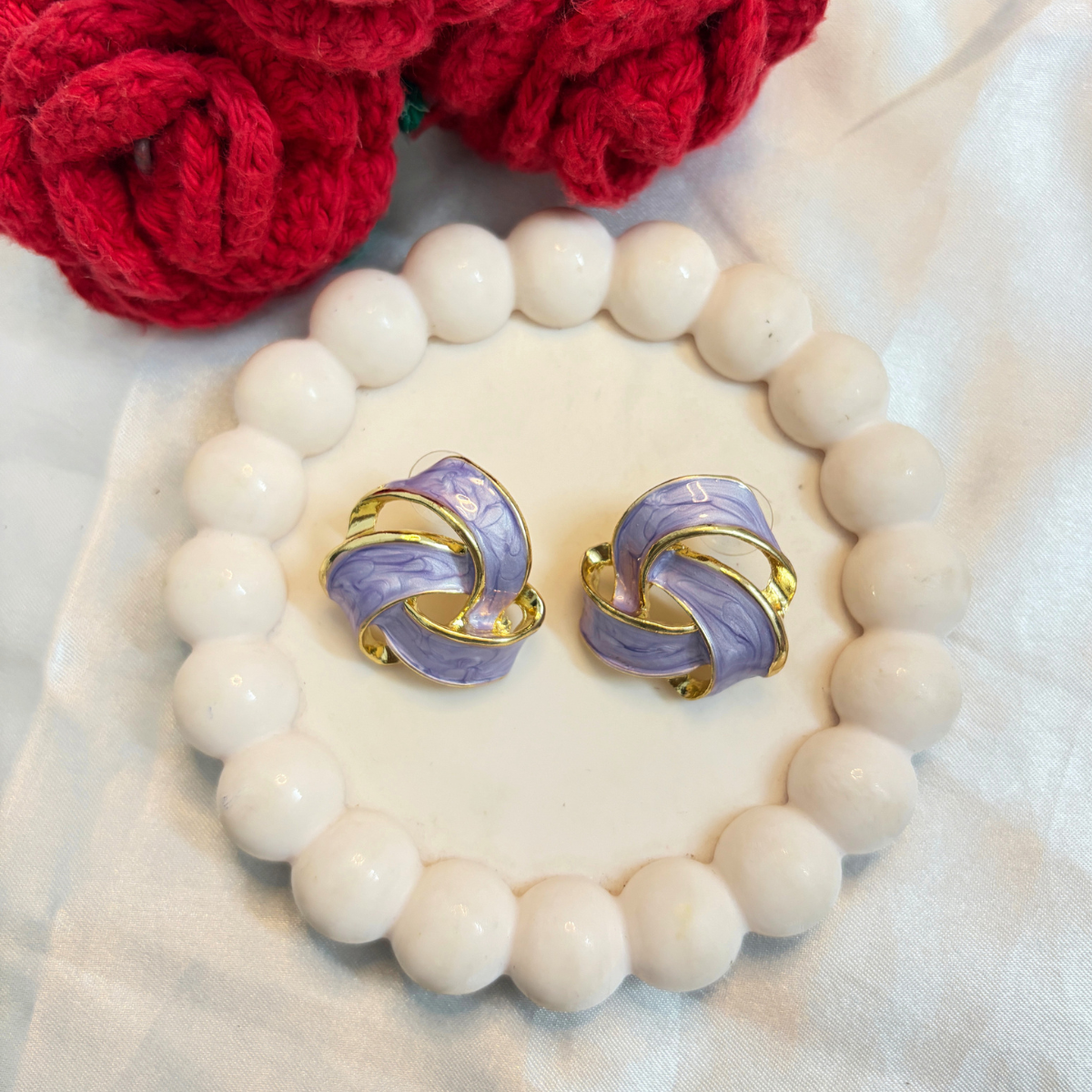 Enamel Swirl Earrings