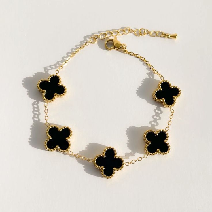 Clover Bracelet- Black
