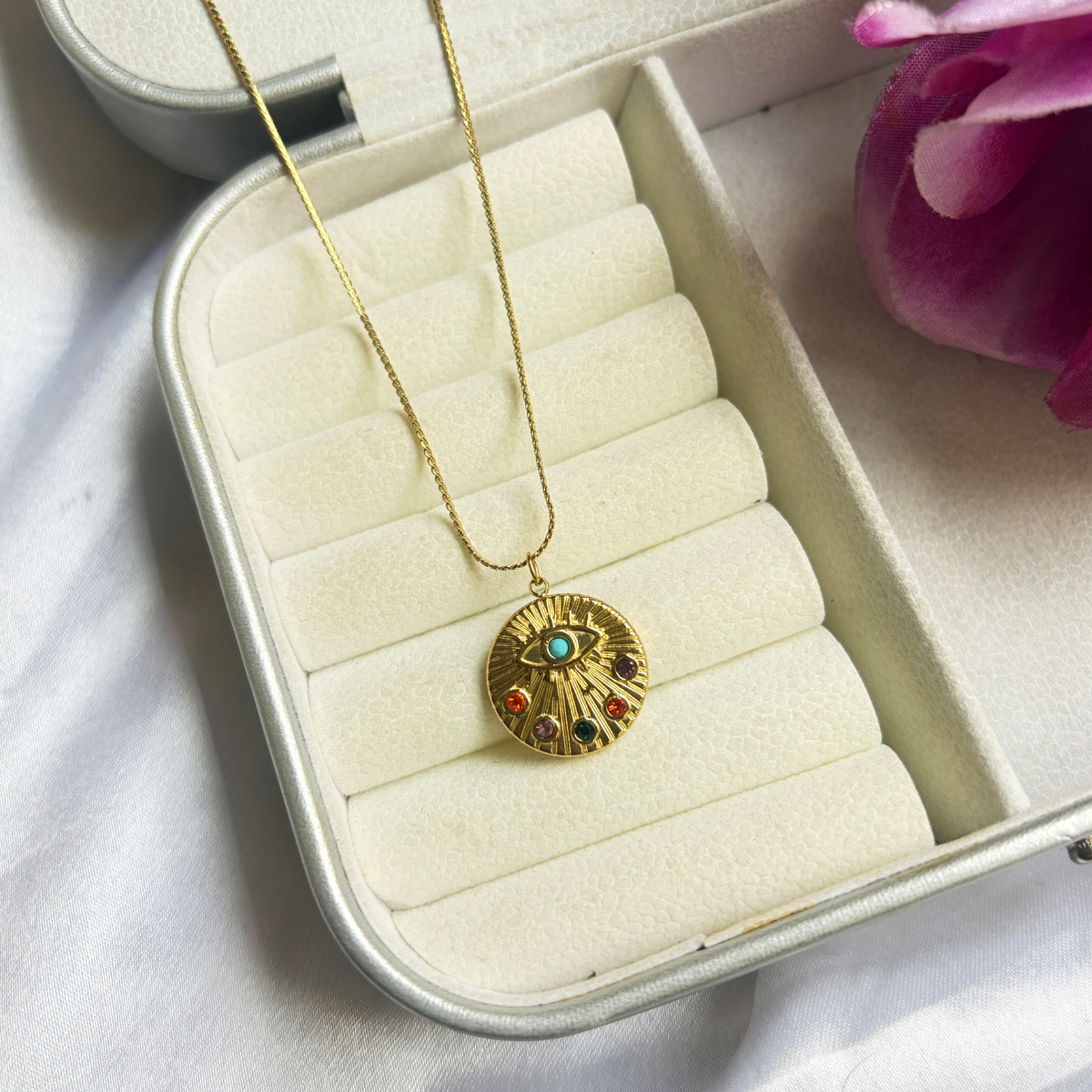 Nazar Na Lage Necklace- Gold